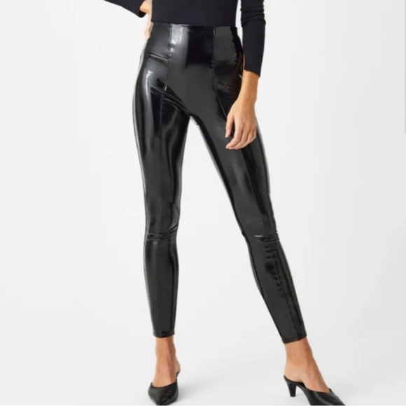Spanx Faux Patent Leather Leggings Medium - Picture 1 of 5